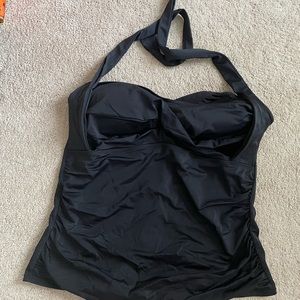 Black Halter Tankini Top